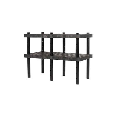 SPC Industrial Work-Bench 48" x 24" x 36" Adjustable 2-Shelf Grid-Top Workbench AW4824