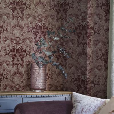 Vliestapete LAURA ASHLEY "Apolline Blackberry", lila, B:0,52m H:10m L:10m, Vlies, Tapeten, 10mx52cm (ca. 5m2) Image