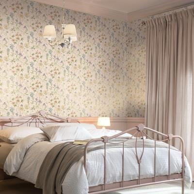 Vliestapete LAURA ASHLEY "Wild Meadow", rosa, B:0,52m H:10m L:10m, Vlies, Tapeten, 10mx52cm (ca. 5m2) Image