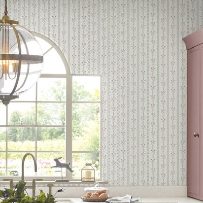 Vliestapete LAURA ASHLEY "Blencow Streifen", blau, B:0,52m H:10m L:10m, Vlies, Tapeten, 10mx52cm (ca. 5m2) Image