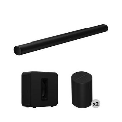 Sonos Arc Ultra Soundbar, Sub 4 Wireless Subwoofer & 2 x Era 100 Speakers Set (Bl ARCG2US1BLK