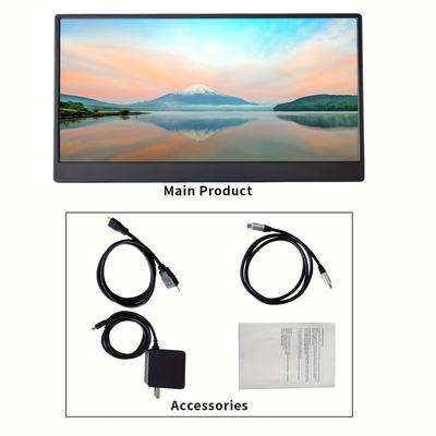 TEMU Iproda Portable Monitor 18. 5 Inch 100% Srgb 1080p With And Stand 180° Adjustable Ultra-thin Lightweight Fhd Freesync Ips Hdr Gaming Monitor, Travel Second Monitor For Laptops