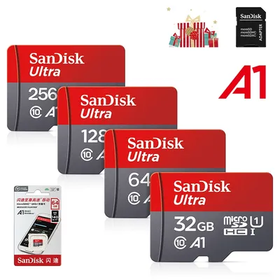 100 % Karte 128 GB 100 MB/s A1-Speicherkarten Kamerakarte 32 GB 64 GB Micro-SD-Karte Klasse 10 UHS-1-Flashcard Microsd TF/SD-Karte