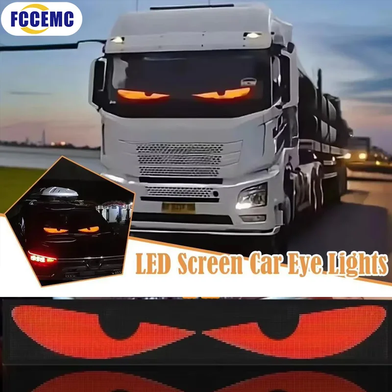 Fernbedienung LKW Devil Eye LED Matrix Pixel Panel Weiche faltbare Beleuchtung Graffiti Scrolling Board Umgebungslicht 12V 24V Image
