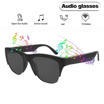 Intelligente Brille, kabellose Bluetooth-Sonnenbrille, integrierte Mikrofon-Lautsprecher, Touch- und Sprachassistent, kompatibles Glas für Männer und Frauen