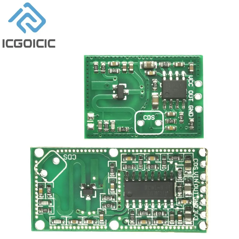 Mikrowellen-Radar-Sensormodul, Induktionsschaltermodul für den menschlichen Körper, intelligenter Sensor RCWL-0516 RCWL-0515 Image