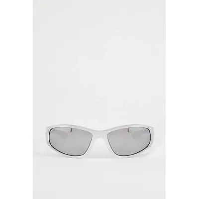 iets frans. Silver Sports Wrap Sunglasses - Silver at Urban Outfitters