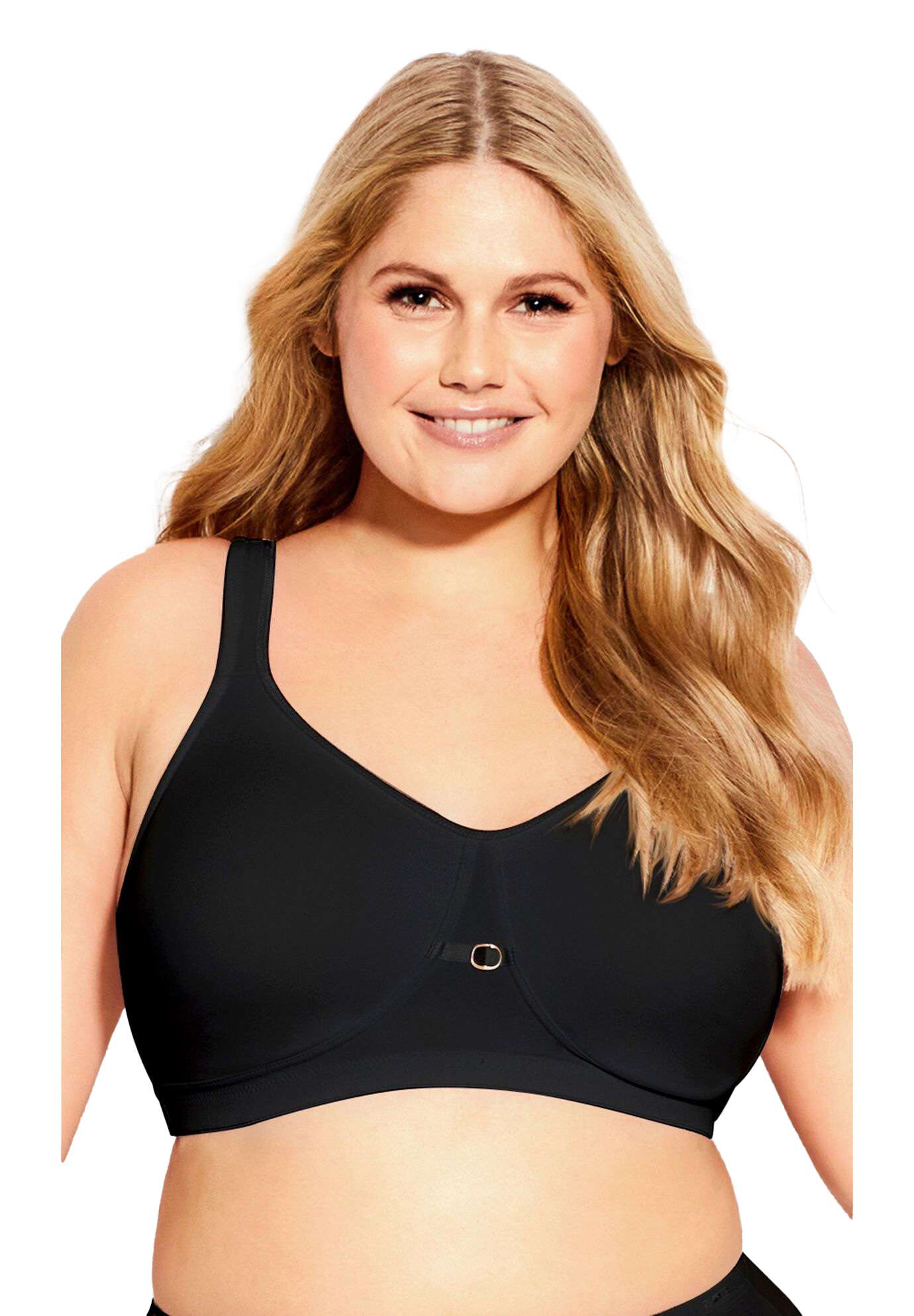 Plus Size Women's Soft Caress Bra by Avenue Body in Black (Size 44 D)