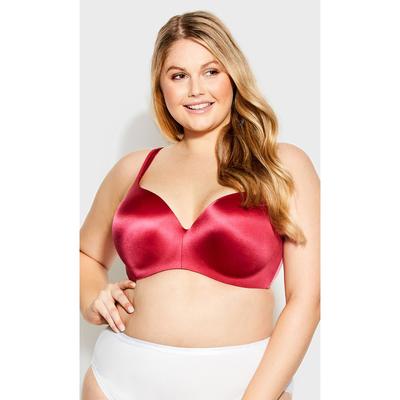 Plus Size Women's Lace Detail Underwire Bra by Avenue Body in Red Bud (Size 38 H)