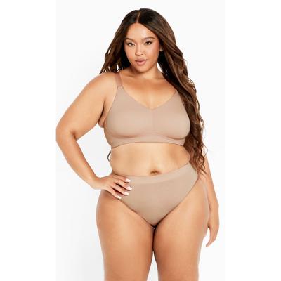 Plus Size Women's Wireless Back Smoother Bra by Avenue Body in Natural (Size 48 D)