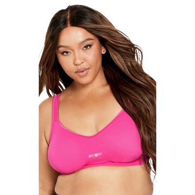 Plus Size Women's Fashion Soft Caress Bra by Avenue Body in Rose Violet (Size 46 D)