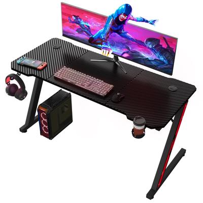 TEMU Desk Gaming Computer Gamer Desk Table With Cup Holder And Headphone Holder Image