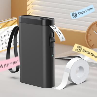 TEMU Portable Label Printer, P21 Thermal Label Printer, No Ink Required, High Print Quality, , Multiple Creative Functions And Templates, For Organization At The Office And At Home Image