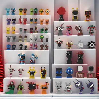 Moc Incredibox Sprunki Bausteine Set Horror Anime Musik Spiel Incredibox Sprunki Ziegel Spielzeug Image