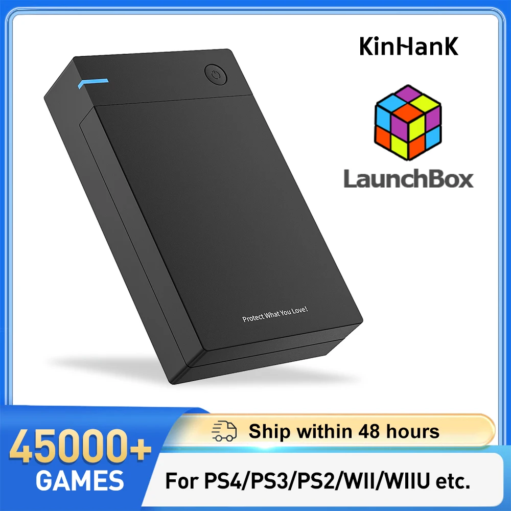 12 TB Launchbox-Spielfestplatte mit Big Box Super Console, integriertem Emulator, 45000+ Spiele für PS3/PS2/PS1/WII/SS/WIIU für Windows8/10/11