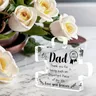 Papa Geschenk Puzzle Grafik Acryl Plaque, Papa Geburtstag Geschenkideen, Neuheit Weihnachten Vatertag Geschenk klare Acryl Plaque