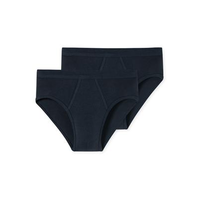 Slip SCHIESSER "Essentials", Herren, Gr. 8, blau (815, navy), Feinripp, Obermaterial: 80% Polyamid, 20% Elasthan, unifarben, eng, Unterhosen, mit komfortablem Softbund Image