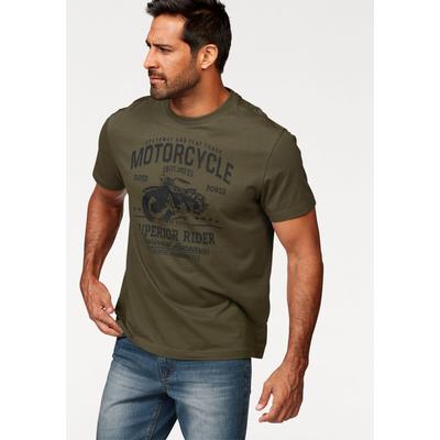 T-Shirt ARIZONA, Herren, Gr. XL (56/58), grün (olivgrün), Single Jersey, Obermaterial: 100% Baumwolle, bedruckt, casual, normal, Rundhals, Kurzarm, Shirts, Kurzarm, lässige Passform, bedruckt, Rundhals, casual, Topseller Image