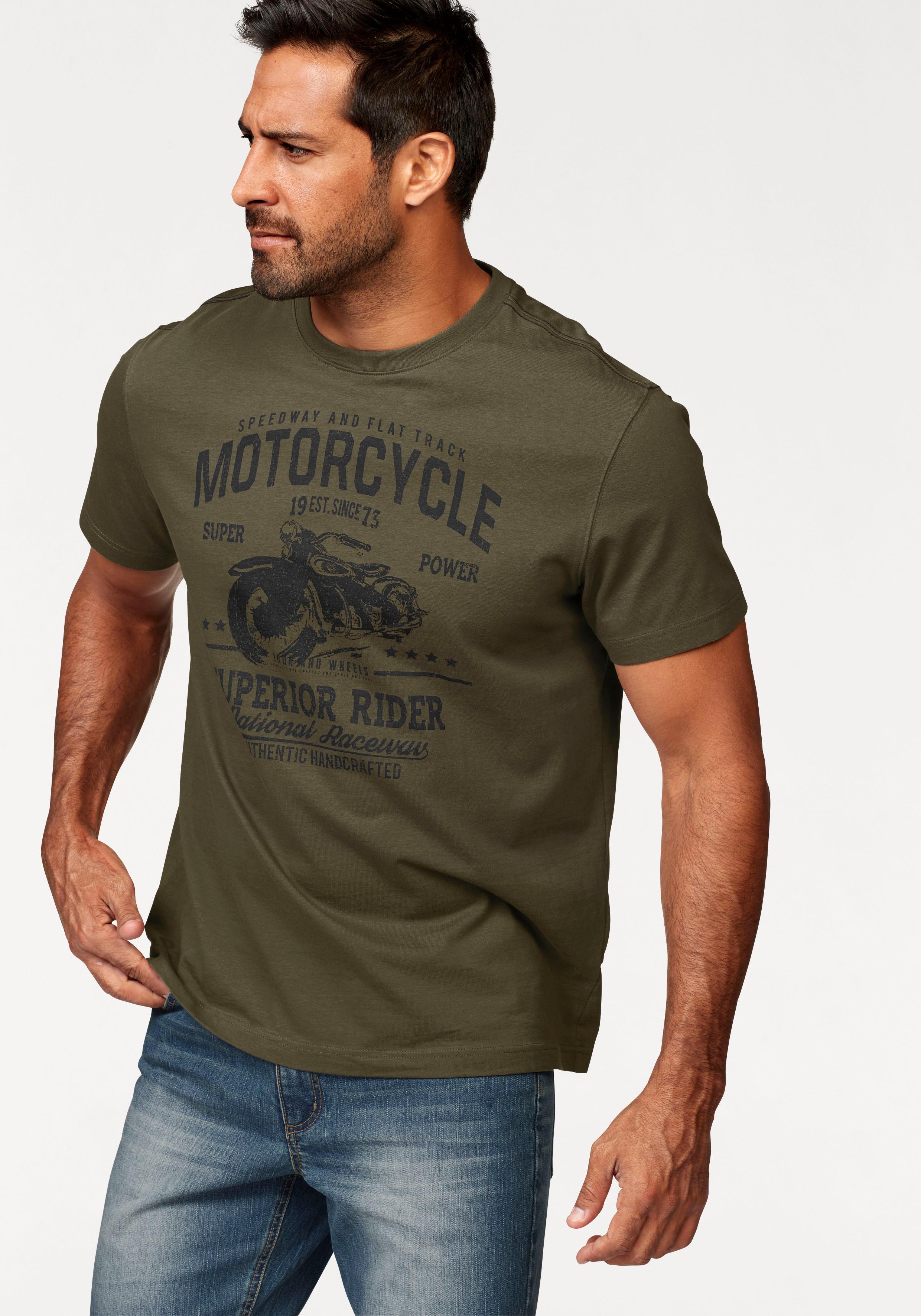 T-Shirt ARIZONA, Herren, Gr. XXL (60/62), grün (olivgrün), Single Jersey, Obermaterial: 100% Baumwolle, bedruckt, normal, Rundhals, Shirts T-Shirt, Kurzarm, lässige Passform, bedruckt, Rundhals, casual