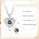 Collana di Proiezione Personalizzata Miglior Regalo per la Mamma - Pendente a Cuore Cavernoso con Proiezione Fotografica Regalo Ideale per Matrimonio o Anniversario