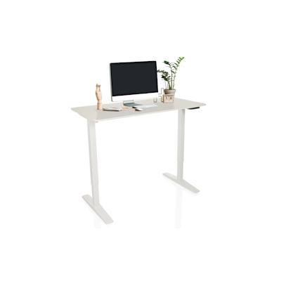 Schreibtisch STAND BASIC 120 x 60 elektrisch höhenverstellbar weiß hjh OFFICE Image