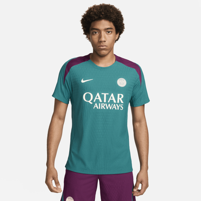 Paris Saint-Germain Strike Elite Men's Nike Dri-FIT ADV Football Short-Sleeve Top - Green - Polyester