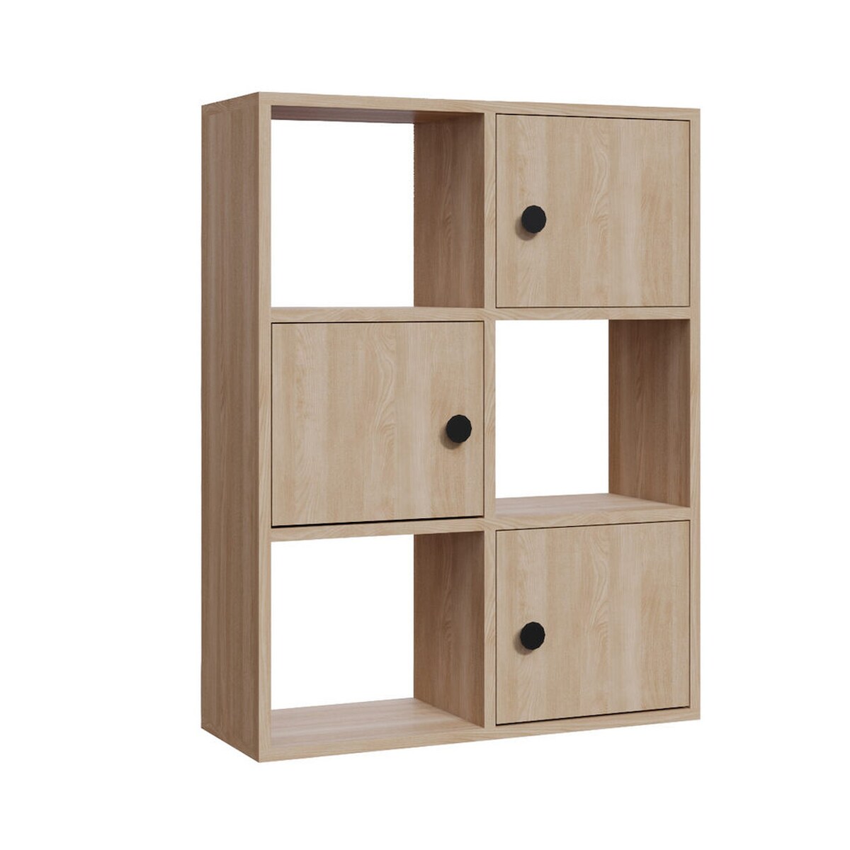 WellHome Loira Bücherregal, Spanplatte furniert mit Melamin, L: 72 cm, Tiefe: 25 cm, H: 93 cm Image