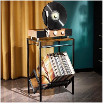 3-Layer Vinyl Record Display Turntable Stand Record Organizer