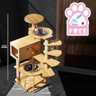 Arbre à chat de 54,33 po / maison d'arbre à chat et tours pour grand chat / arbre à chat grimpant avec condo pour chat / griffoir pour arbre à chat / grand arbre à chat à plusieurs niveaux