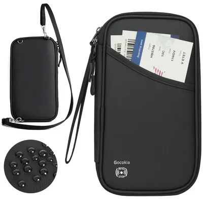 Reisepass-Tasche, Familienhalter für 5 Personen mit RFID, leichter tragbarer Reise-Organizer, Image