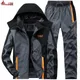 Autunno Inverno Tuta da uomo Set Abbigliamento sportivo Spessore caldo Plus Velluto Tuta sportiva Felpe con cappuccio + Pantaloni sportivi Uomo Marchio di abbigliamento Tuta sportiva