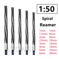 Alésoir conique en spirale 1:50, alésoir manuel HSS, outils CNC D3mm/4/5/6/8/9/10/12/14/16/18/20mm étendu 100/150/200/255L M35 Cobalt