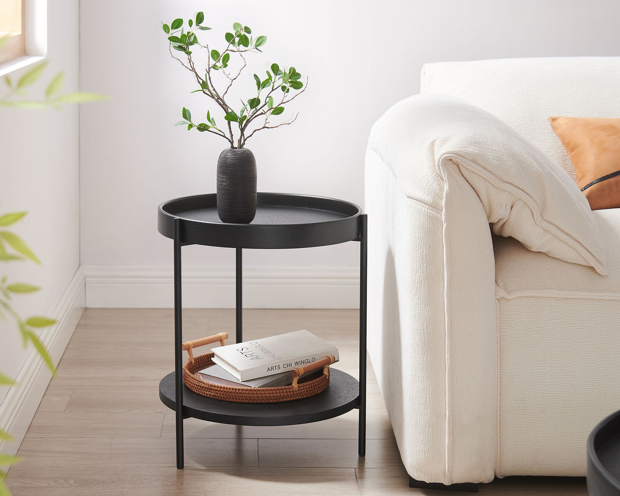 SalesFever »Ivy« Beistelltisch schwarz 44x49x44 cm