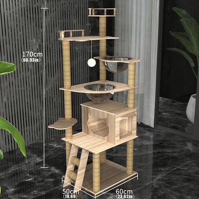 70 Inches Cat Tree/Cat Tree House and Towers for Large Cat/Cat Climbing Tree with Cat Condo/Cat Tree Scratching Post/Multi-Level Large Cat Tree