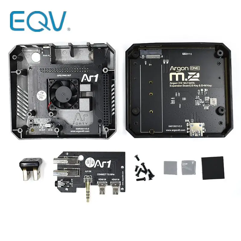 Raspberry Pi 4B Argon Eine M.2 SSD Aluminium Fall, Mit M.2 SSD Expansion Slot Image