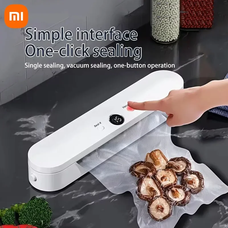 Xiaomi – Machine d'emballage sous vide automatique, 110/220v, scelleuse sous vide pour aliments, conservation des aliments, 10 sacs économiseurs gratuits