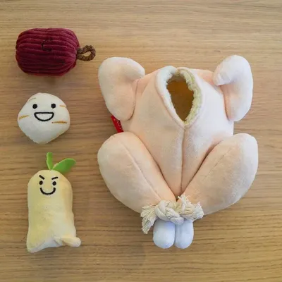 4 Teile/satz Plüsch Türkei Schnupftabak Welpen Leckereien Hiden Squeak Kauen Spielzeug für Kleine Image