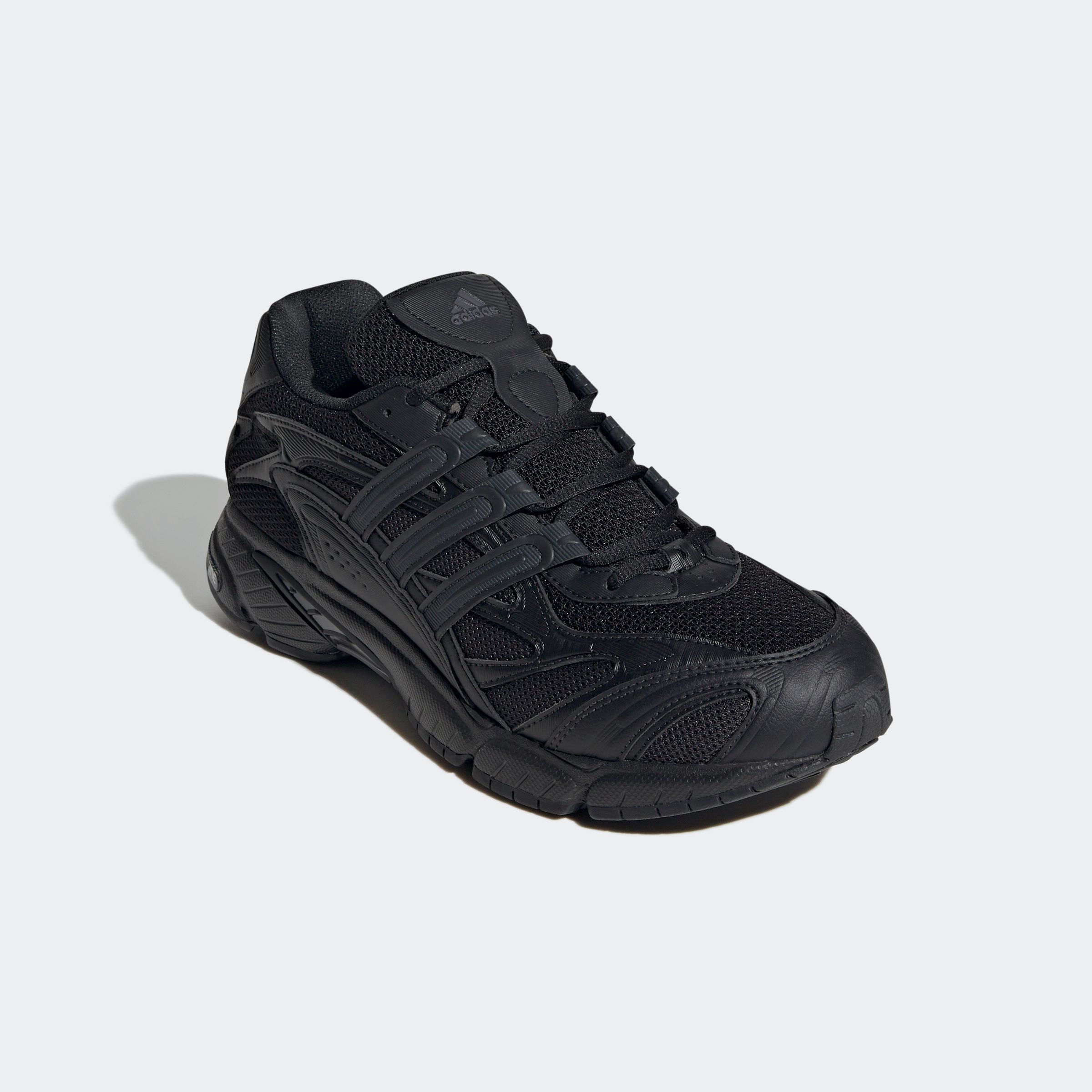 Sneaker ADIDAS ORIGINALS "TEMPER RUN 2.0", Herren, Gr. 42,5, schwarz (core schwarz, core schwarz, core schwarz), Synthetik, Textil, Schuhe Sneaker