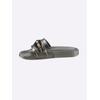 Pantolette CASUAL LOOKS, Gr. 39, silber (silberfarben), Polyester, modisch, Schuhe
