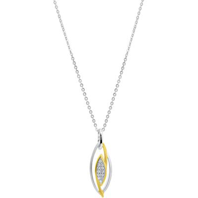 Kette mit Anhänger FIRETTI "Schmuck Geschenk Silber 925 Halsschmuck Halskette Ankerkette", gold (silberfarben, gelbgoldf