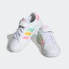 Klettschuh ADIDAS SPORTSWEAR "GRAND COURT COURT ELASTIC LACE AND TOP STRAP", Gr. 32, weiß (cloud weiß, pulse mint, beam pink), Synthetik, Textil, sportlich, Schuhe, Design auf den Spuren des adidas Superstar