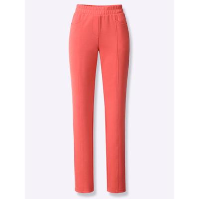 Sweathose HEINE, Damen, Gr. 40, Normalgrößen, orange (koralle), 50% Modal, 44% Polyester, 6% Elasthan, unifarben, lang, Hosen Image