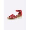 Sandalette CASUAL LOOKS, Damen, Gr. 39, rot, Glattleder, feminin, Schuhe