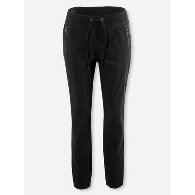 Schlupfhose CLASSIC BASICS, Damen, Gr. 24, Kurzgrößen, schwarz, 72% Viskose, 25% Polyamid, 3% Elasthan, unifarben, lang, Hosen Image