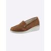 Slipper CASUAL LOOKS, Damen, Gr. 39, braun (cognac), Veloursleder, modisch, Schuhe