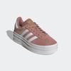 Sneaker ADIDAS ORIGINALS "GAZELLE BOLD KIDS", Gr. 36, rosa (warm clay, cloud weiß, gold metallic), Leder, Synthetik, sportlich, Schuhe