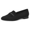 Slipper MARCO TOZZI, Damen, Gr. 38, schwarz, Textil, elegant, Schuhe, Businessschuh, Schlupfschuh, Halbschuh mit funkelndem Zierriegel