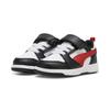 Sneaker PUMA "Rebound V6 Lo Sneakers Kinder", Kinder, Gr. 25, rot (weiß for all time rot schwarz), Obermaterial: Synthetik, Textil; Futter: Textil; Innensohle: Textil; Laufsohle: Gummi, Schuhe