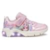 Sneaker GEOX "J FADINLIGHT GIRL Blinkschuh", Kinder, Gr. 30, pink (pink, lila), Textil, Synthetik, modisch, Schuhe, Disney Schuh, Klettschuh, Frozen Sneaker mit Blinkfunktion