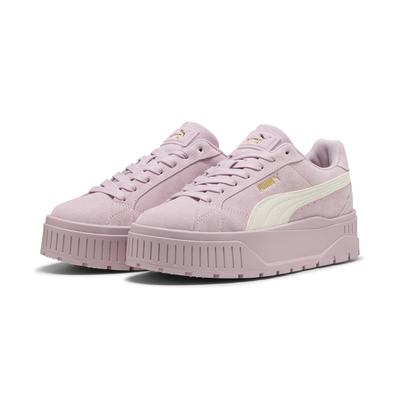 Sneaker PUMA "Karmen II Sneakers Damen", Gr. 39, rosa (rose mauve frosted ivory pink weiß), Obermaterial: Kuhleder, Text